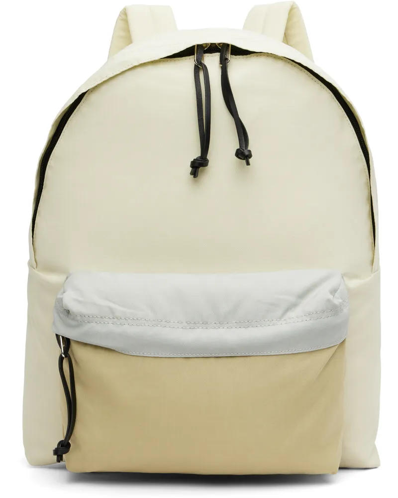AURALEE Off-White & Beige AETA Edition Backpack Ivory