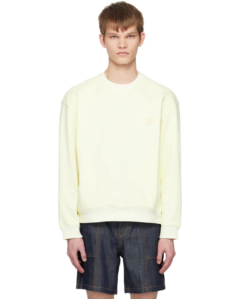 SOLID HOMME Yellow Embroidered Sweatshirt 658y