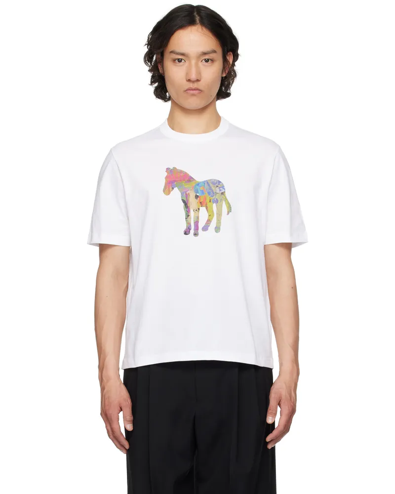 Paul Smith White Craft Zebra Print T-shirt 1