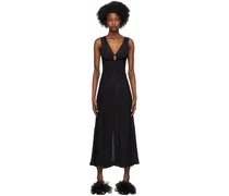 Black Peek-A-Boo Midi Dress