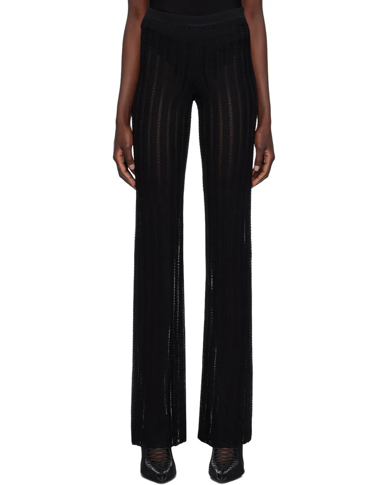 Dion Lee Black Snakeskin Trousers Black