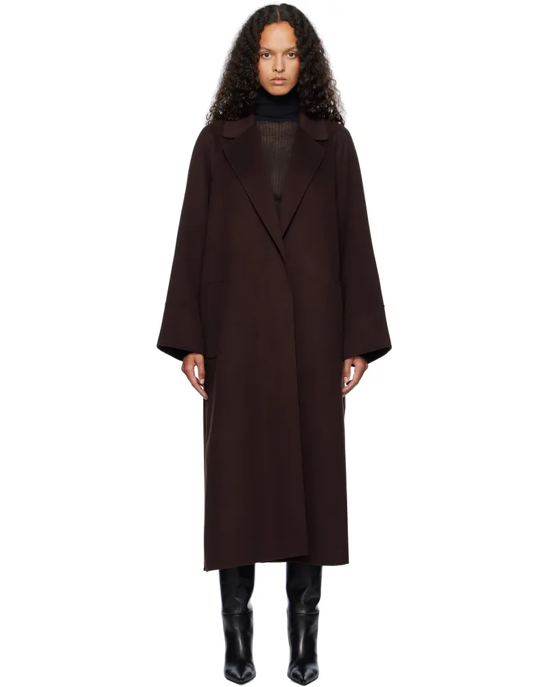 Max Mara Burgundy Agata Coat 043