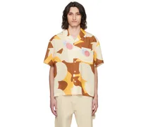 Off-White & Brown Floral Shirt