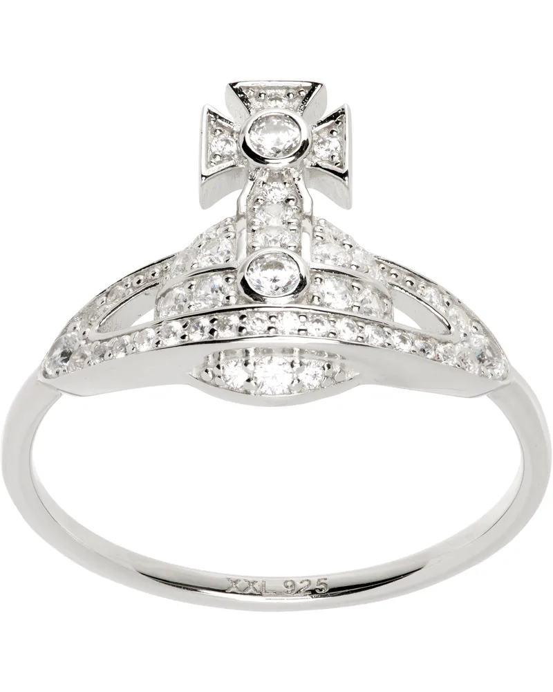Vivienne Westwood Silver Little Orb Ring Aw24-p102