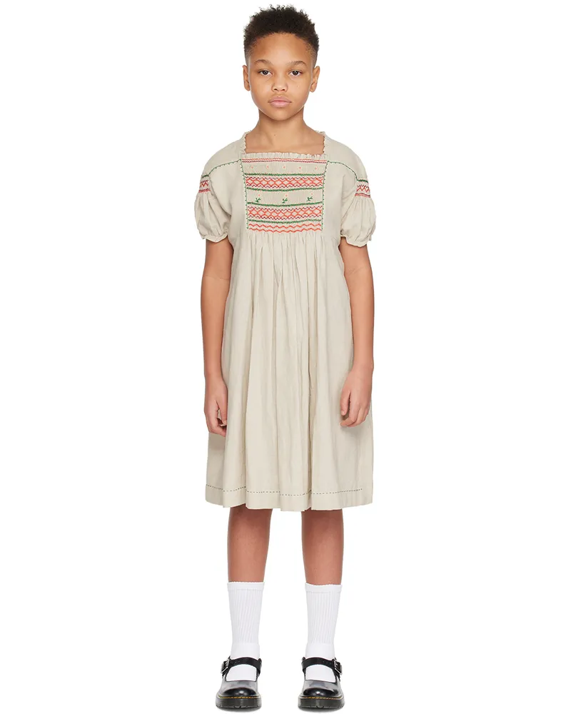 Caramel Baby & Child Kids Beige Moringa Dress Beige