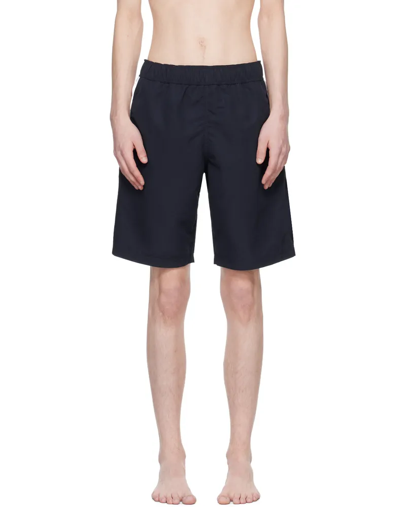 Palm Angels Navy Printed Swim Shorts Navy