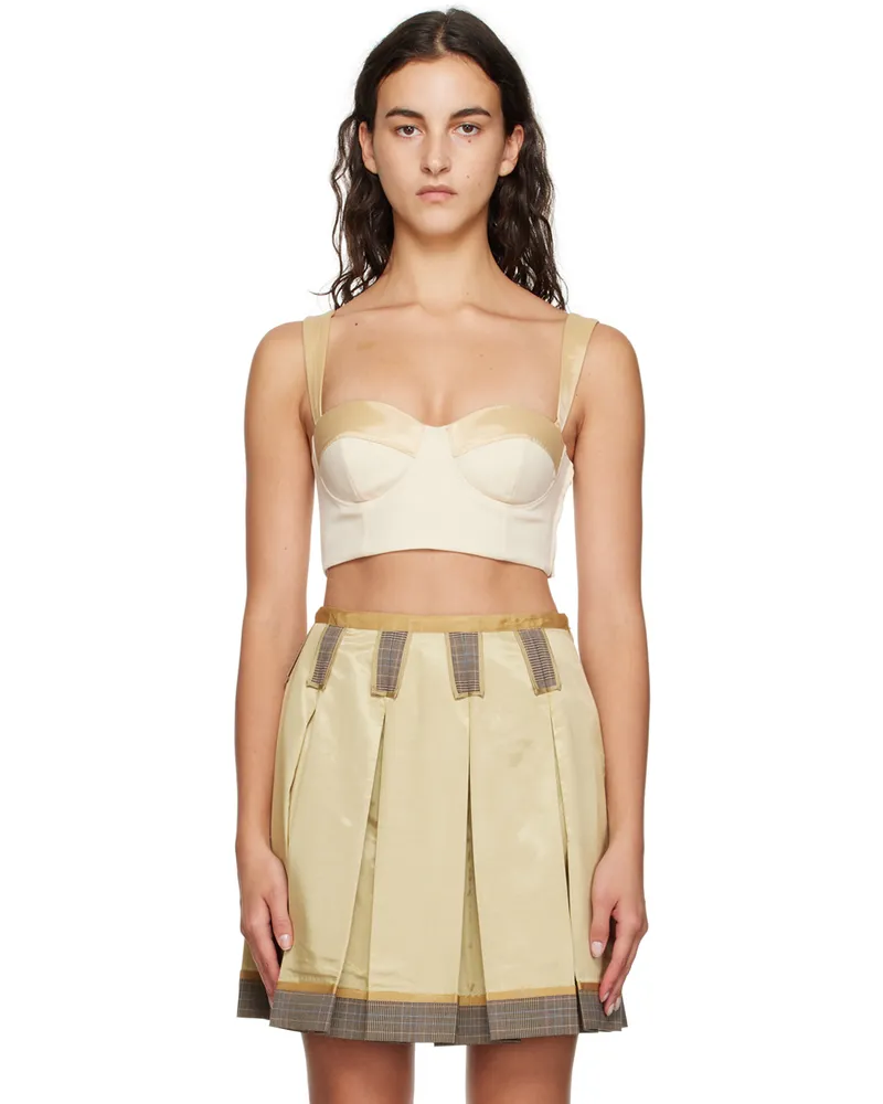 Moschino Beige Inside Out Tank Top A2004