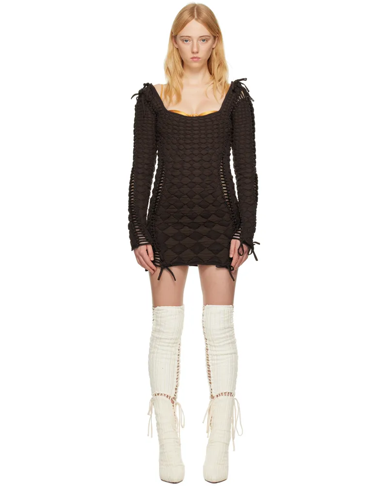 Isa Boulder Brown Warrior Princess Minidress Soil