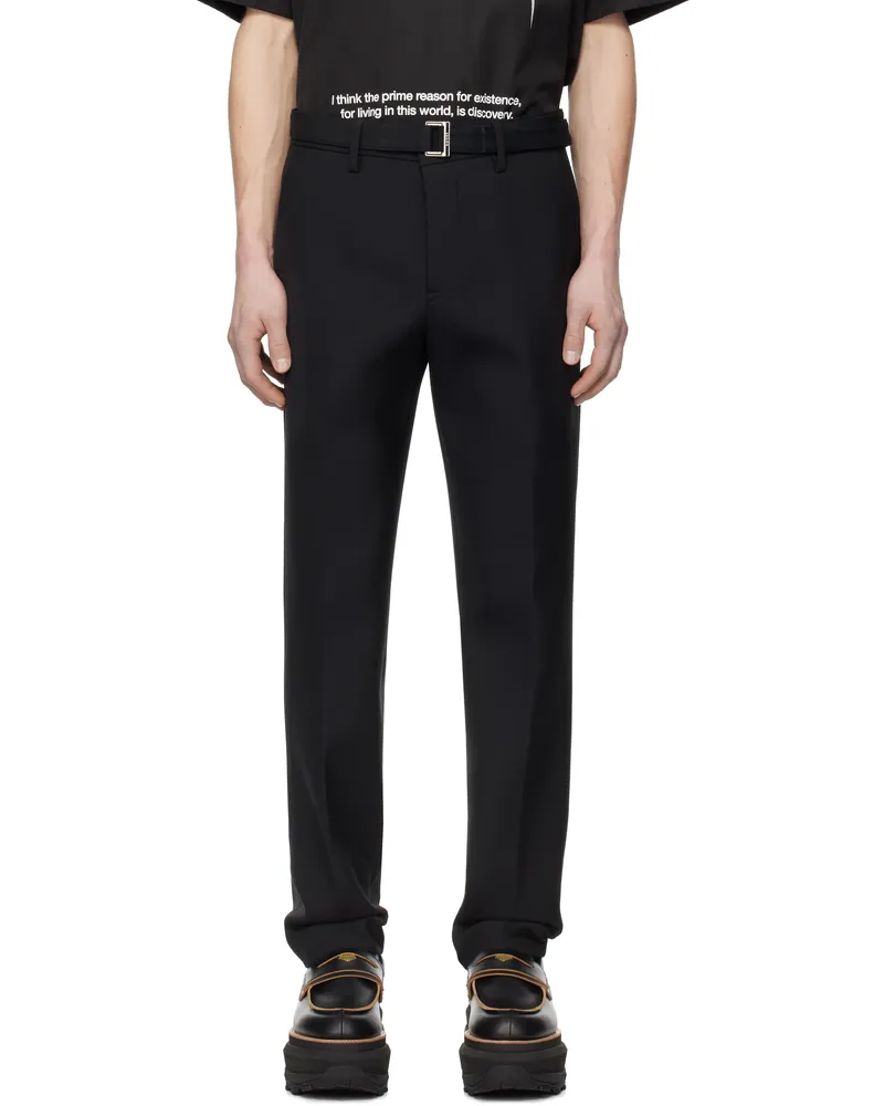 Sacai Black Suiting Bonding Trousers 001