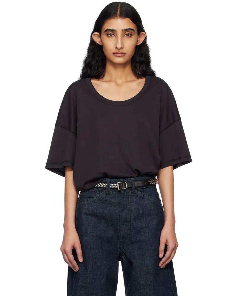 Christophe Lemaire Black Rib T-shirt Bk998