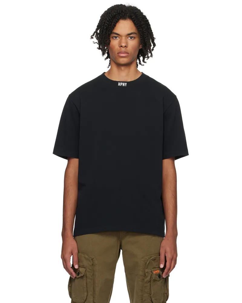 Heron Preston Black Embroidered T-Shirt Black