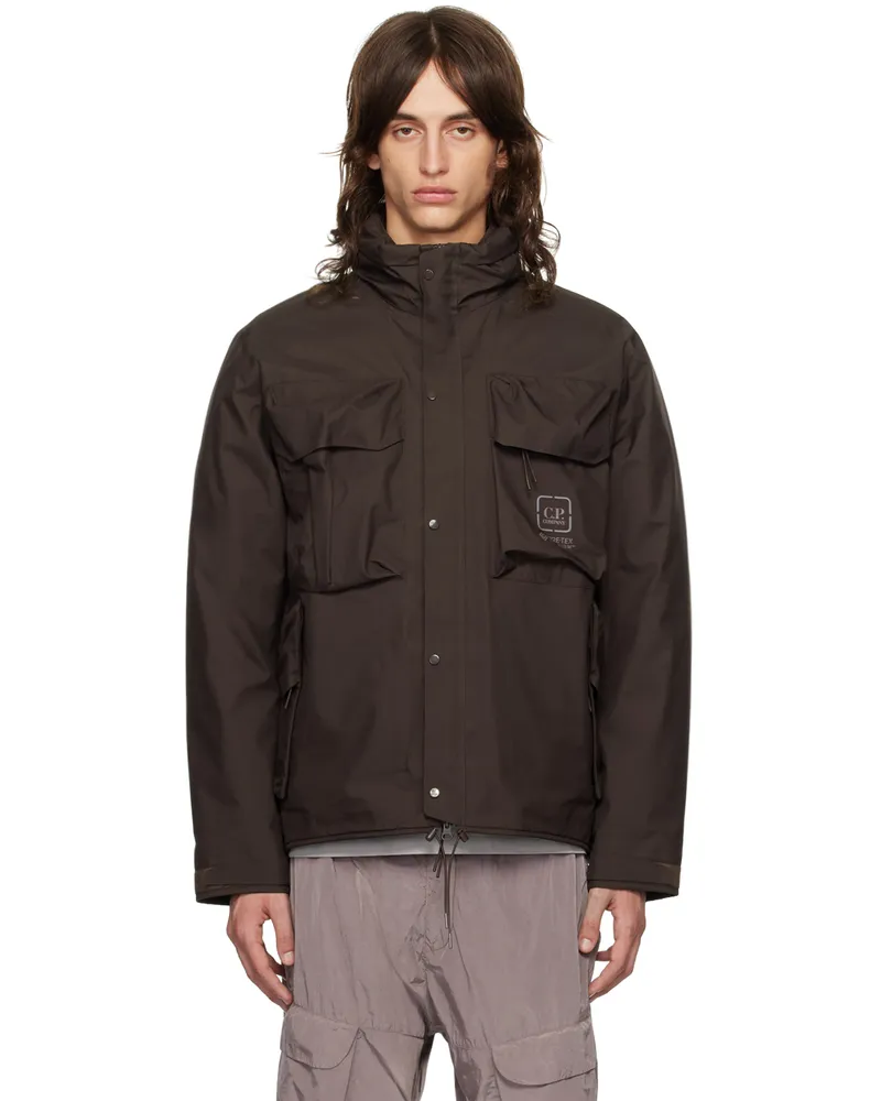 C.P. Company Brown GORE-TEX INFINIUM™ Utility Down Jacket 597