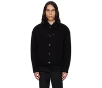 Black Paneled Denim Jacket