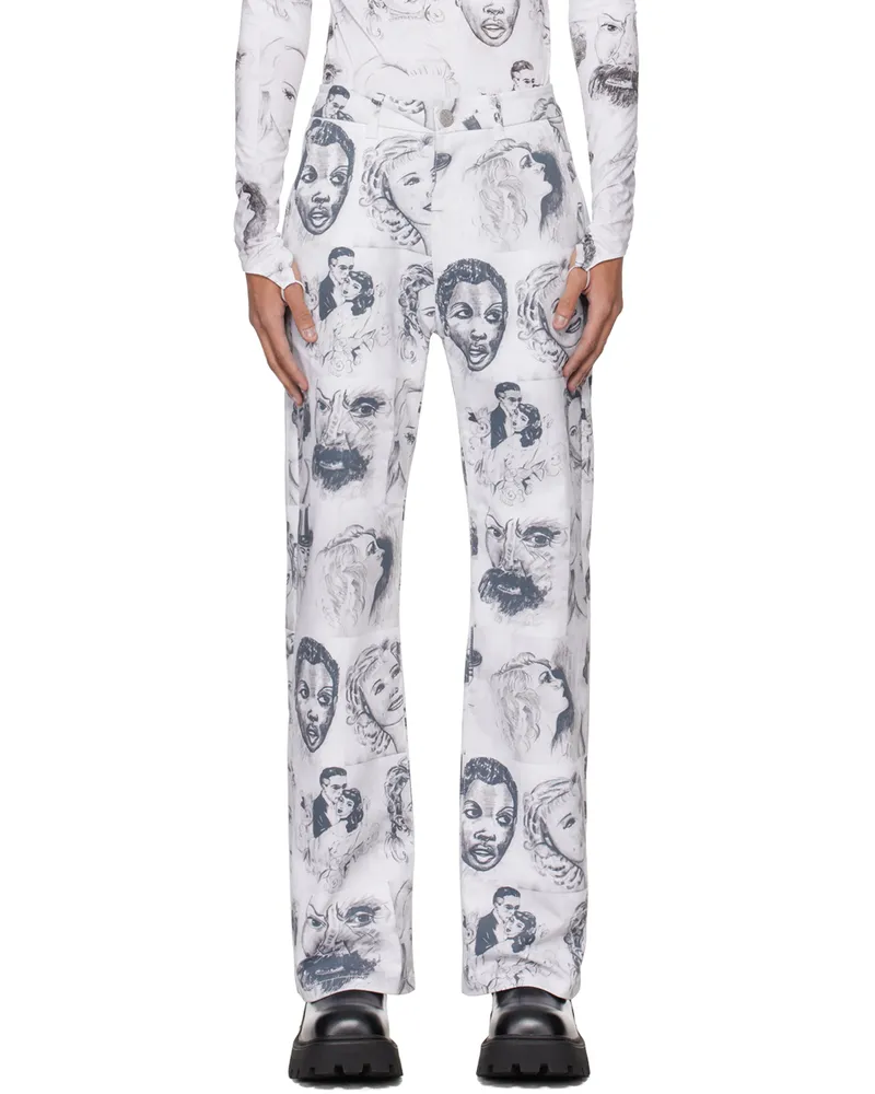 Maisie Wilen White Nebula Trousers Fan