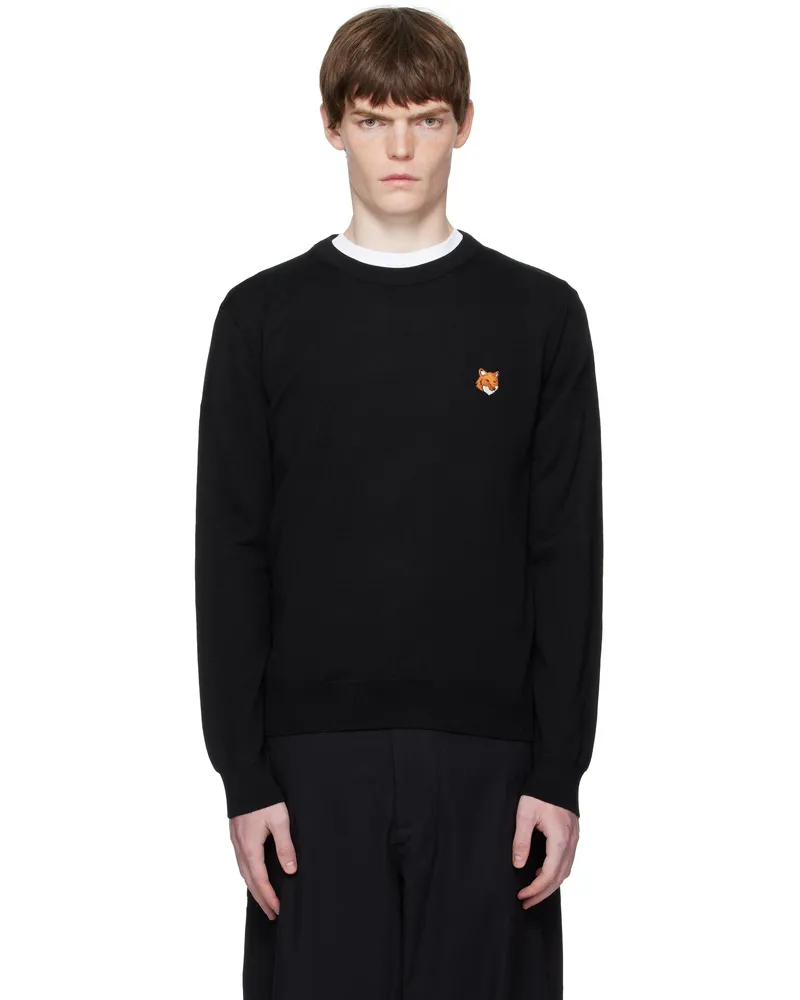 Kitsuné Black Bold Fox Head Patch Regular Sweater P199