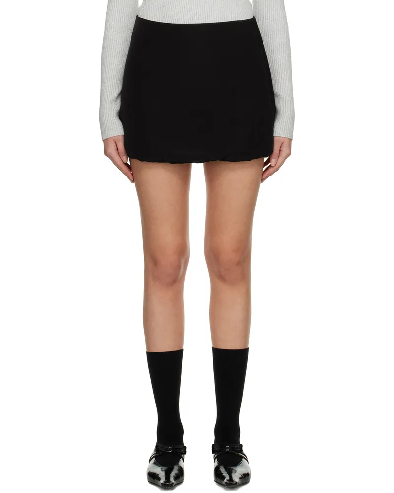 KHAITE Black 'The Mael' Miniskirt 200