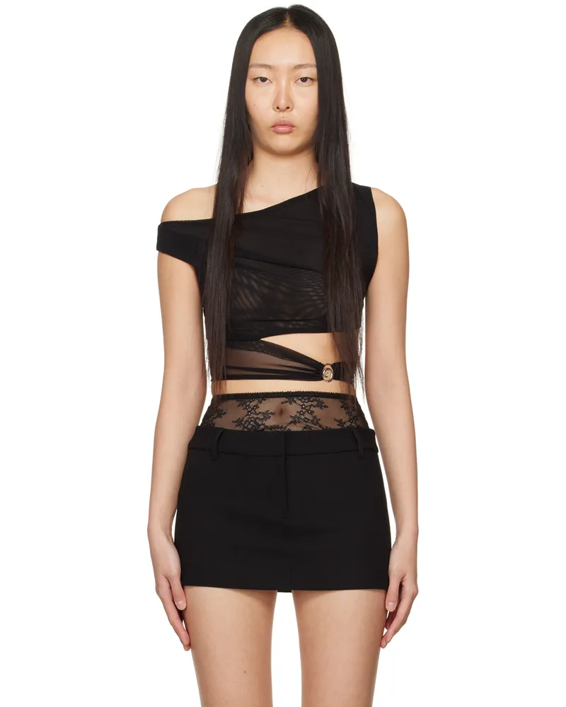bec & bridge Black Whorl Tank Top Black