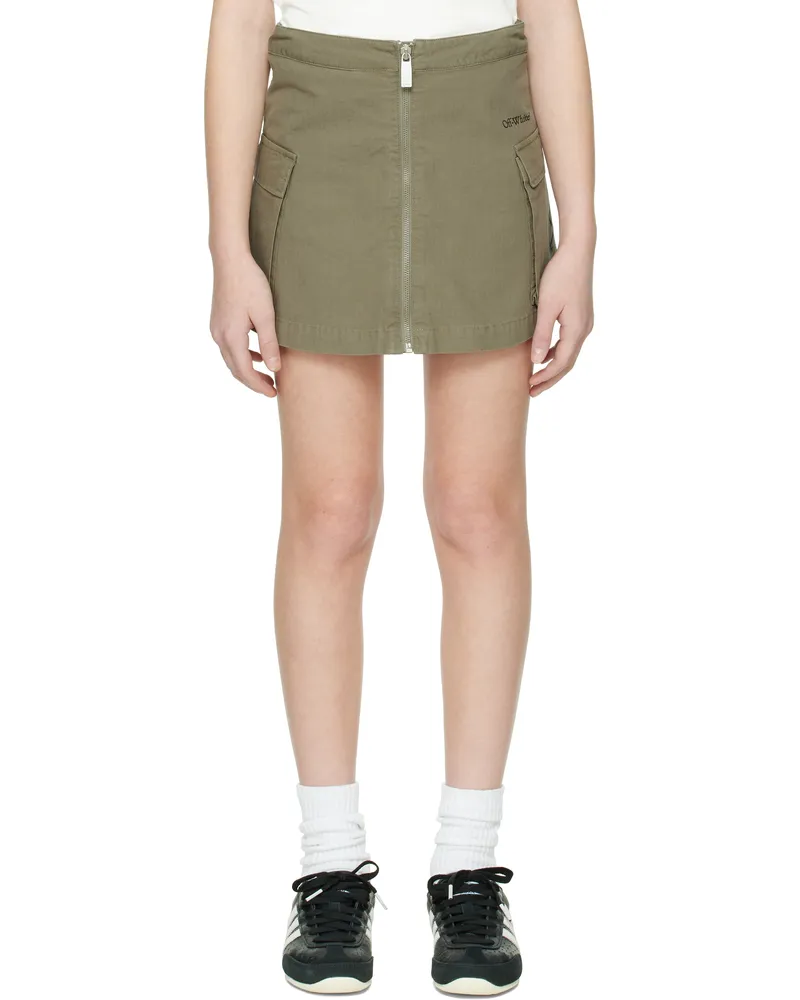 OFF-WHITE Kids Khaki Bookish Cargo Skirt Kaki