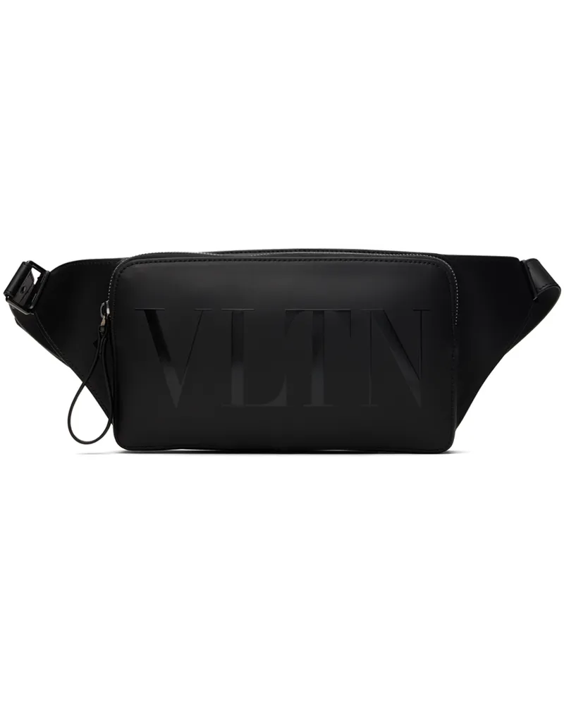 Valentino Garavani Black VLTN Leather Belt Bag Nero