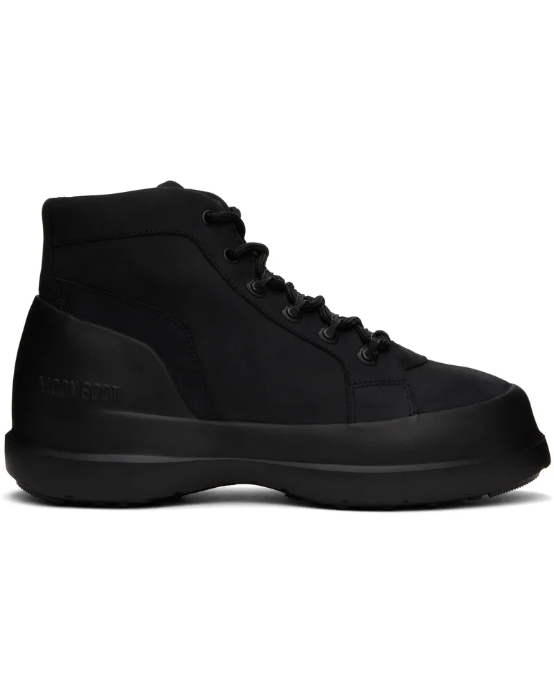Moon Boot Black Luna Trek Mid Nubuck Boots N001