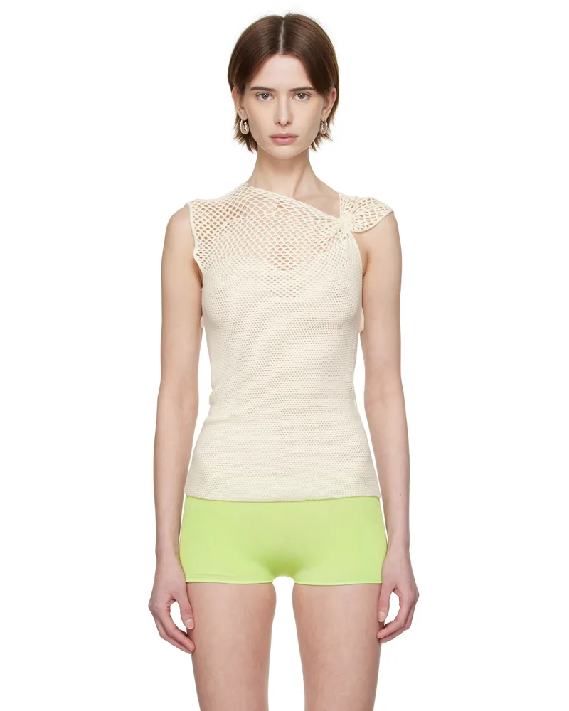 Isa Boulder Off-White One Pinch Shoulder Top Milk