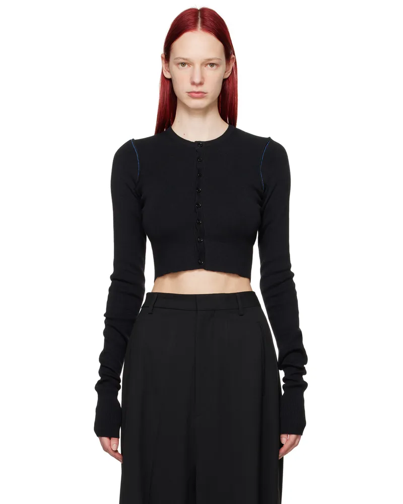 Maison Margiela Black Cutout Cardigan 900