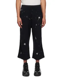 R13 Black Articulated Knee Sweatpants Acid