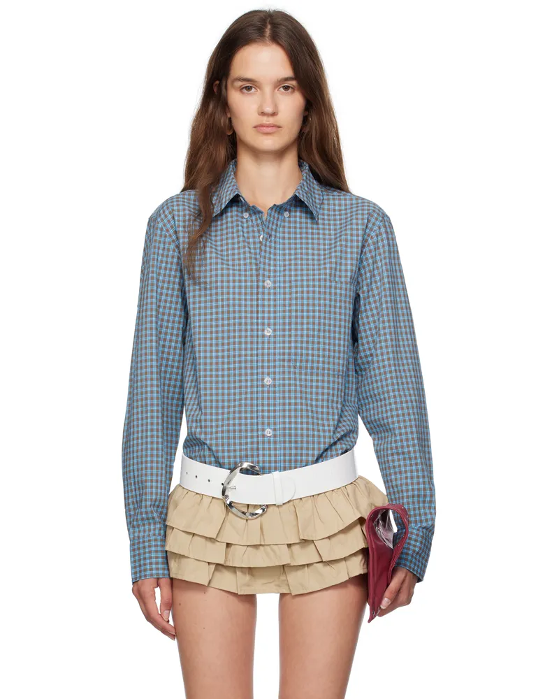 GIMAGUAS Blue & Brown Jeremy Long Sleeve Shirt Blue