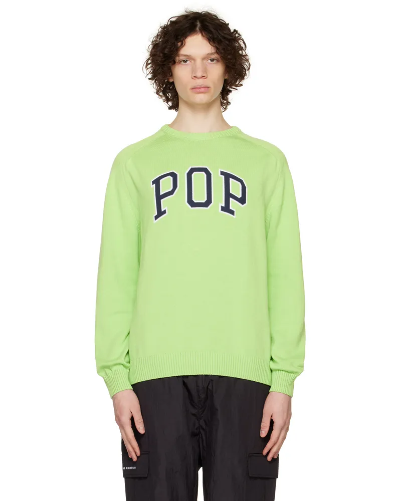 Pop Trading Company Green Arch Sweater Jade