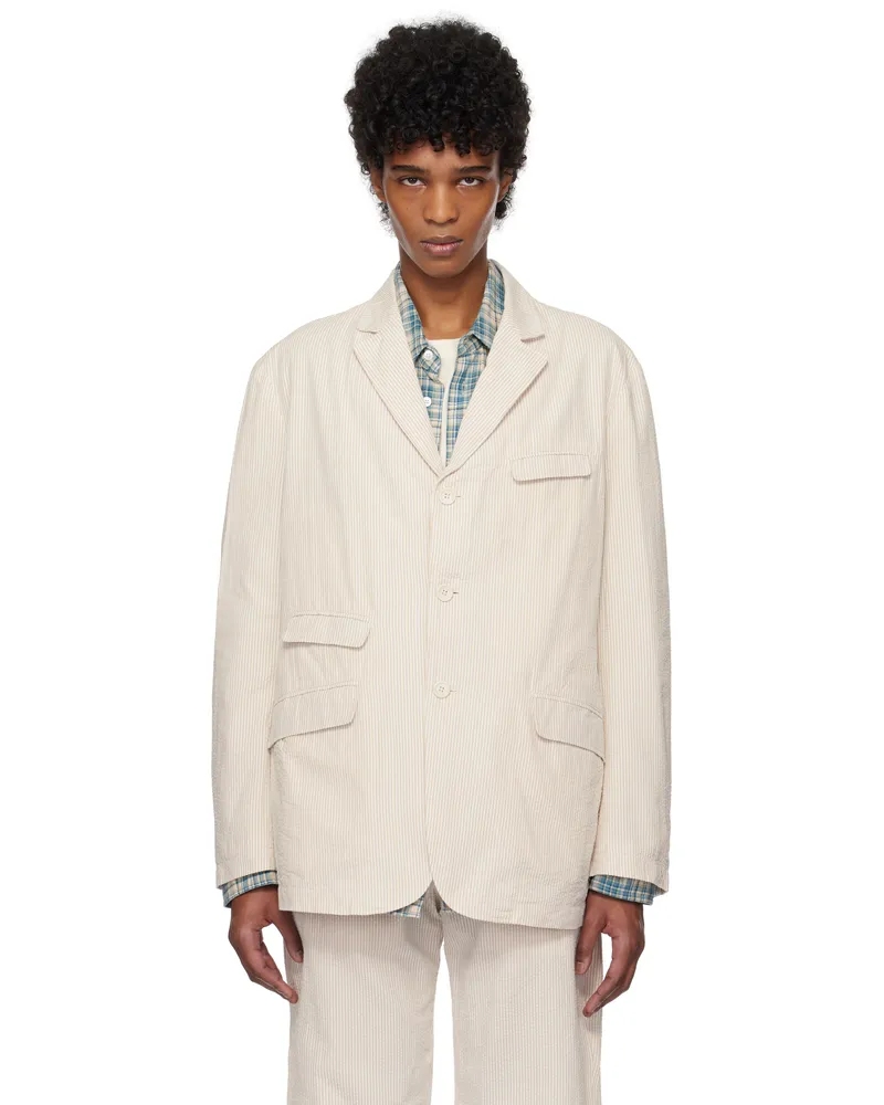 Engineered Garments Beige & White Andover Blazer Zt212