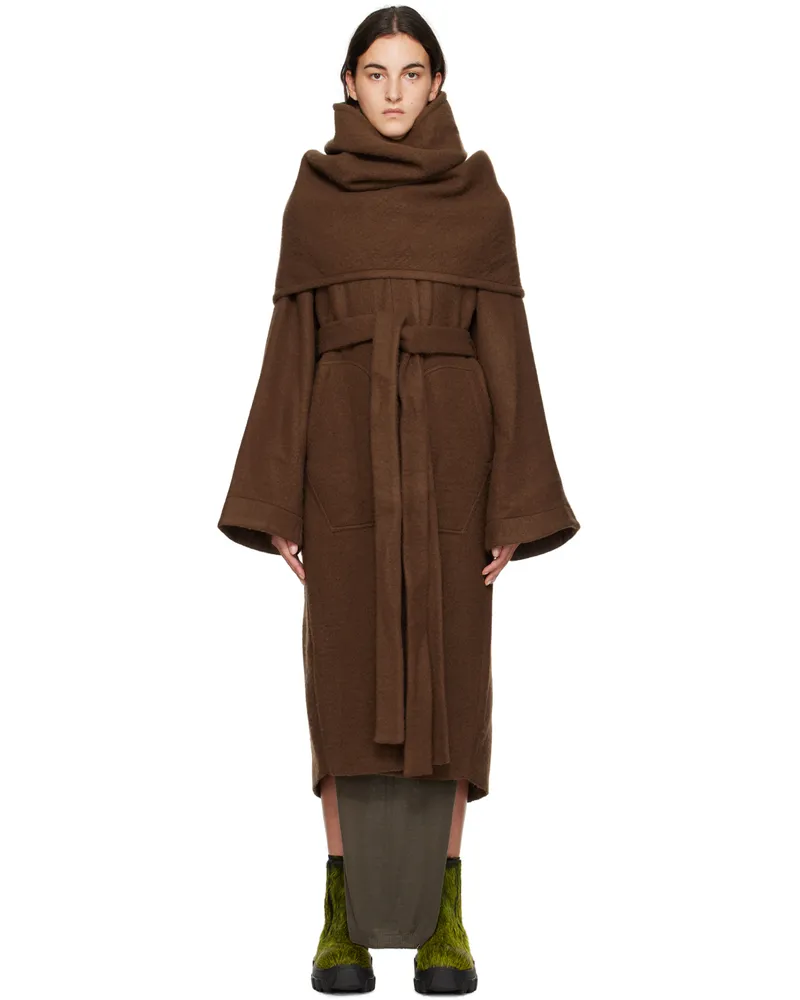 Rick Owens Brown Dagger Coat 04