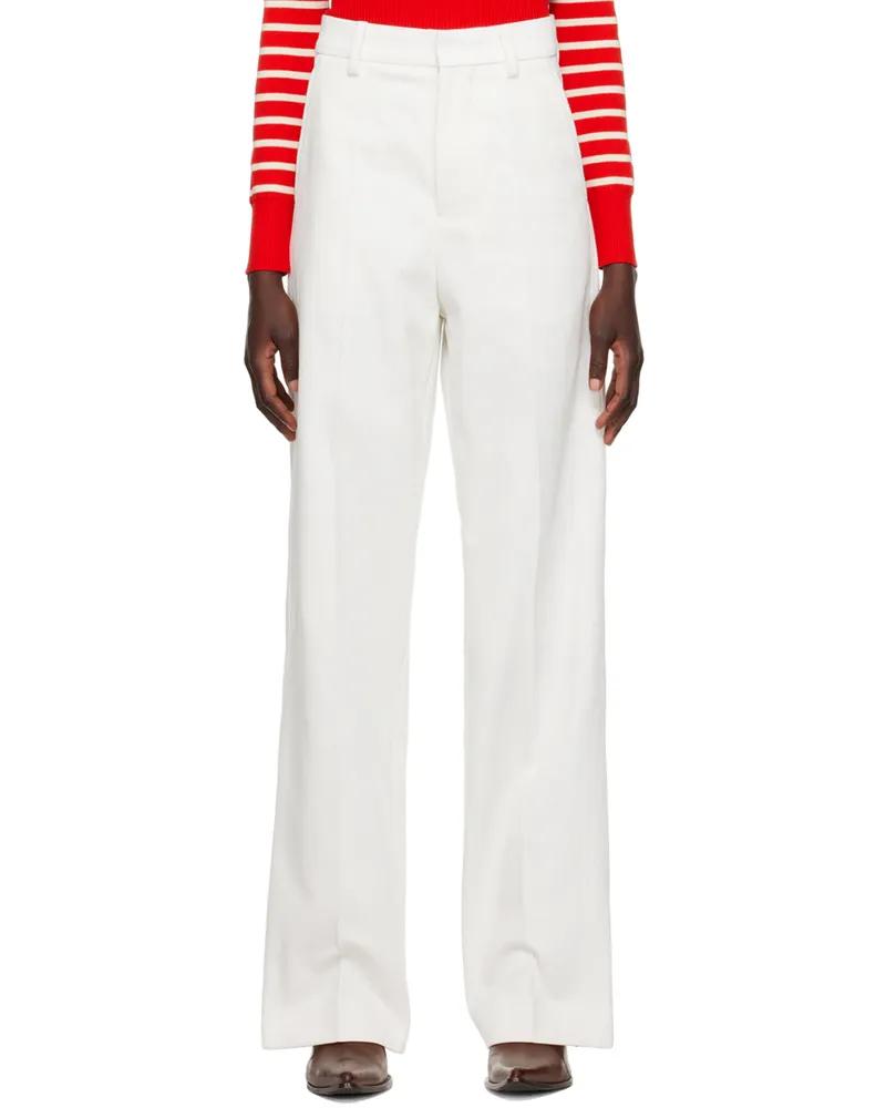 AMI Paris White Four-Pocket Trousers 168