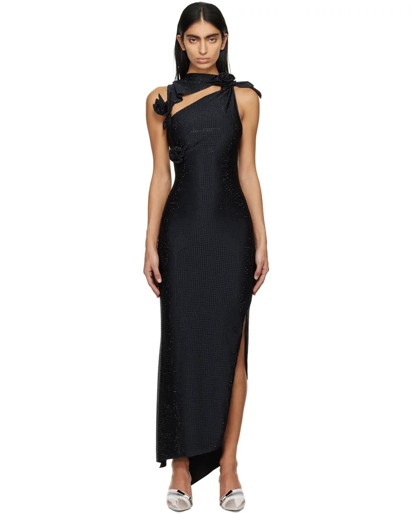 COPERNI Black Flower Maxi Dress Black