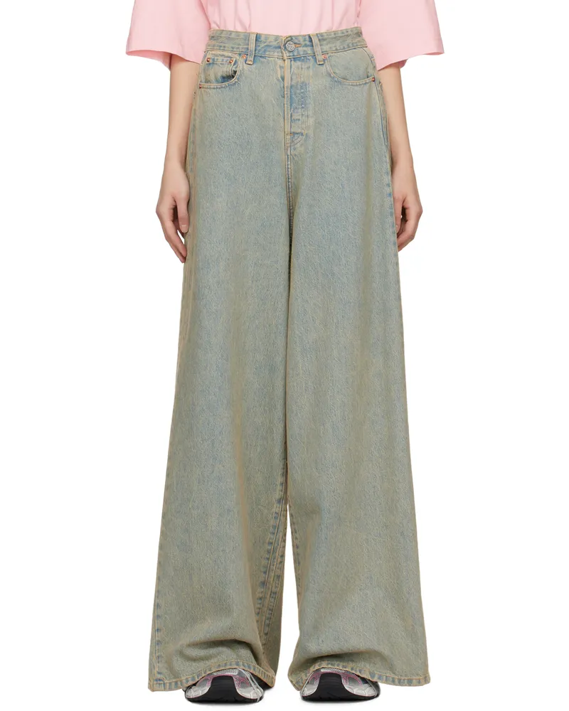 VETEMENTS Blue Big Shape Jeans Y2k