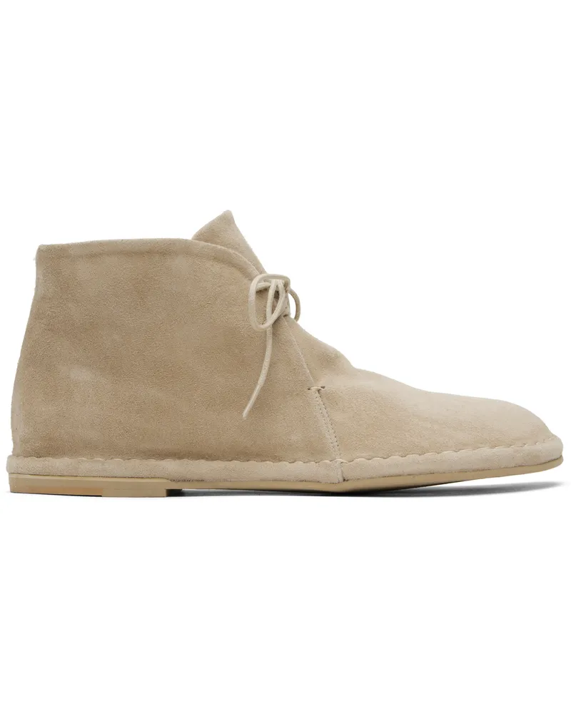 AMOMENTO Beige Suede Desert Boots Beige