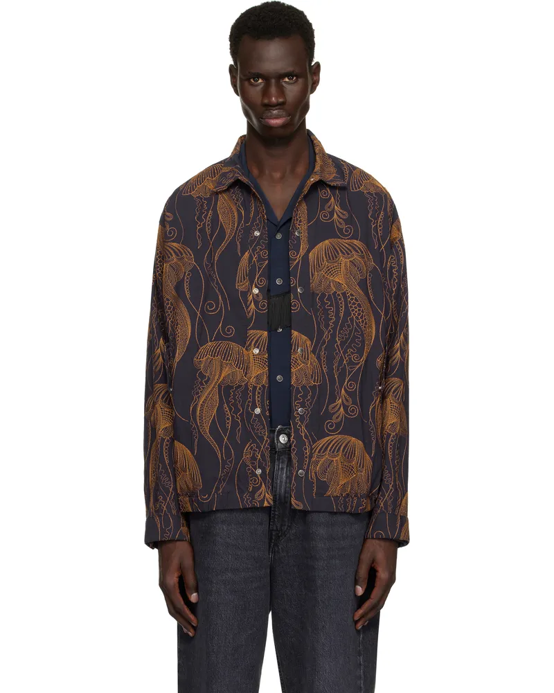 Toga Navy Embroidery Jacket Navy