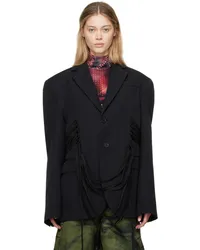 Jean Paul Gaultier Black 'The Lace-Up Suit' Blazer 00-black