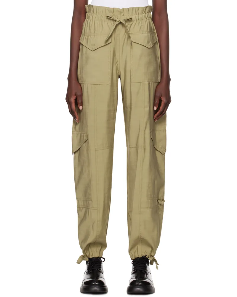 Ganni Green High-Rise Trousers 808