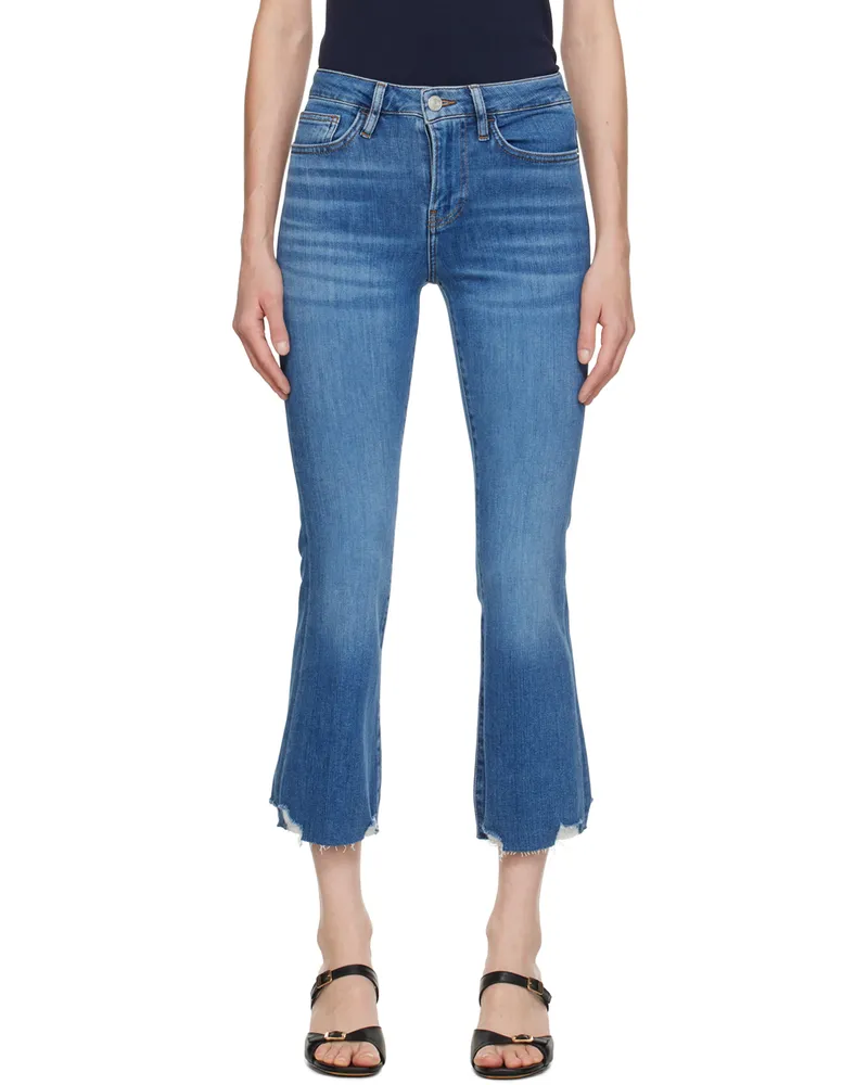 Frame Denim Blue 'Le Crop Mini' Jeans Jetty
