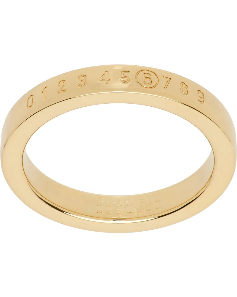 Maison Margiela Gold Minimal Logo Ring 950