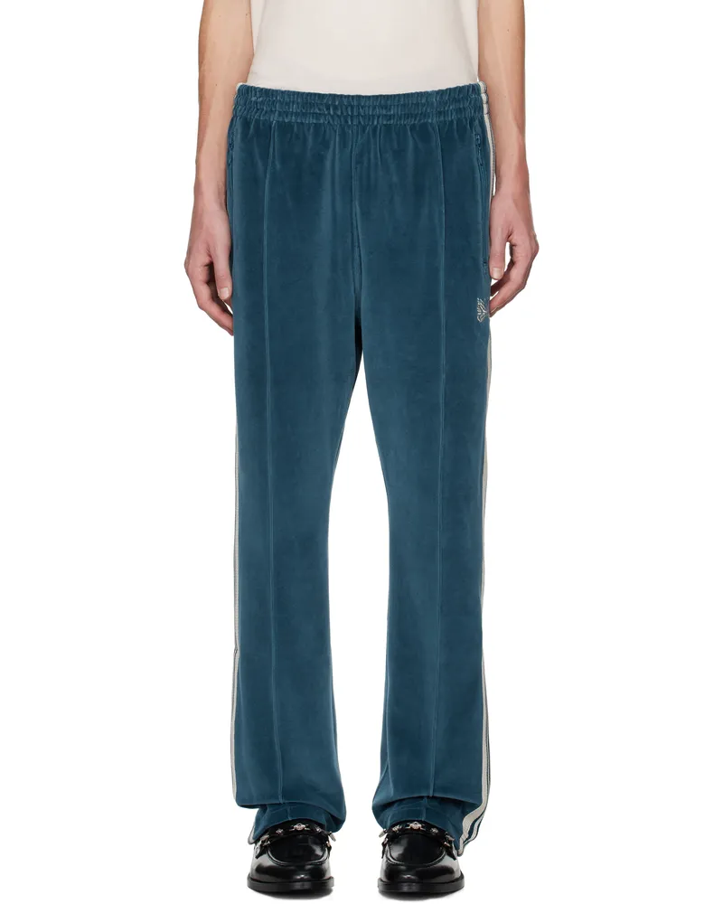 NEEDLES Blue Narrow Track Pants A-marine