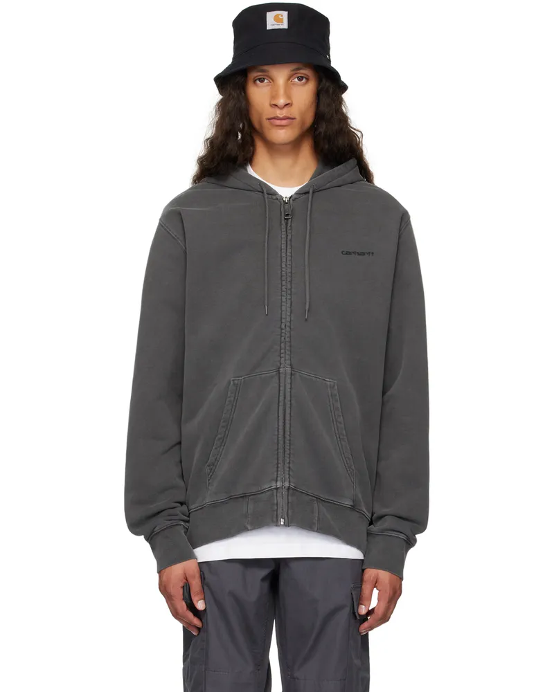 Carhartt WIP Black Duster Script Hoodie Gd