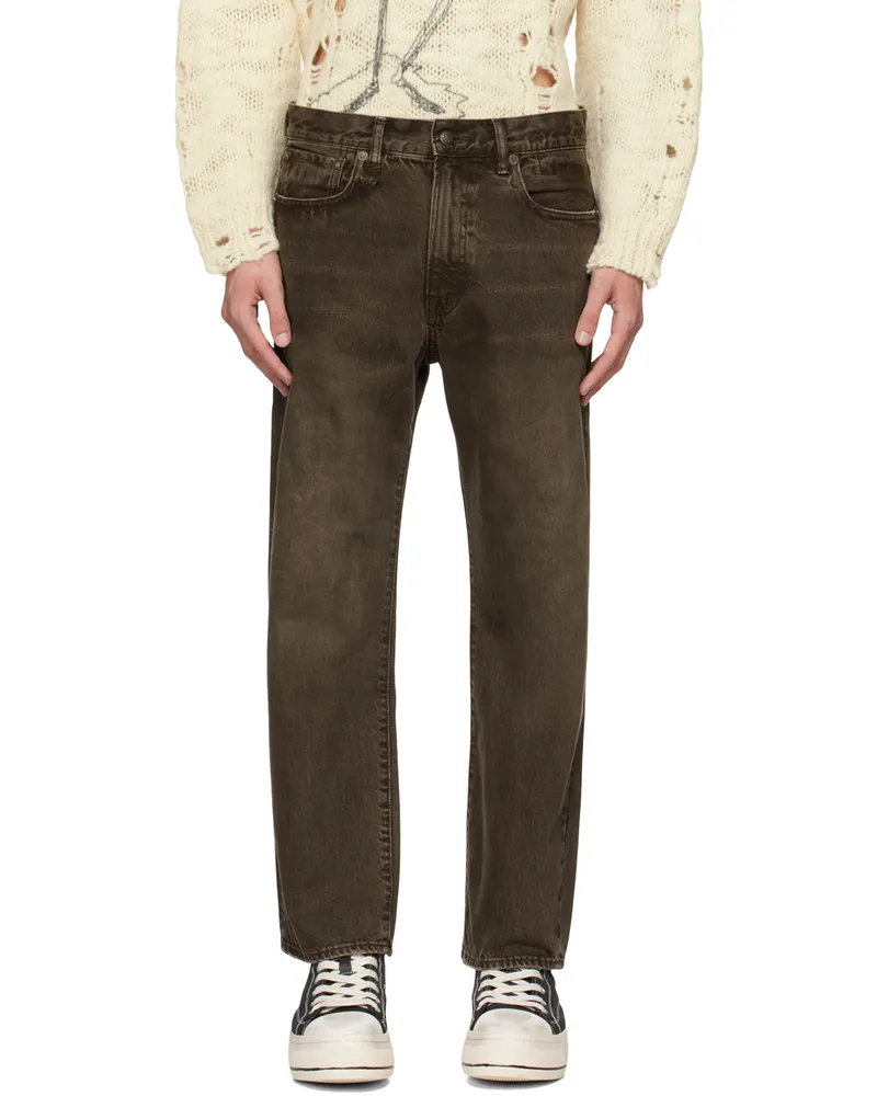 R13 Brown Boyfriend Jeans V