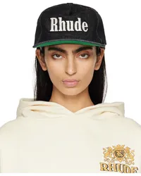 RHUDE Black Denim Logo Cap Black