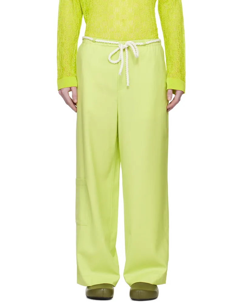 BONSAI Green Super Loose Trousers Acid