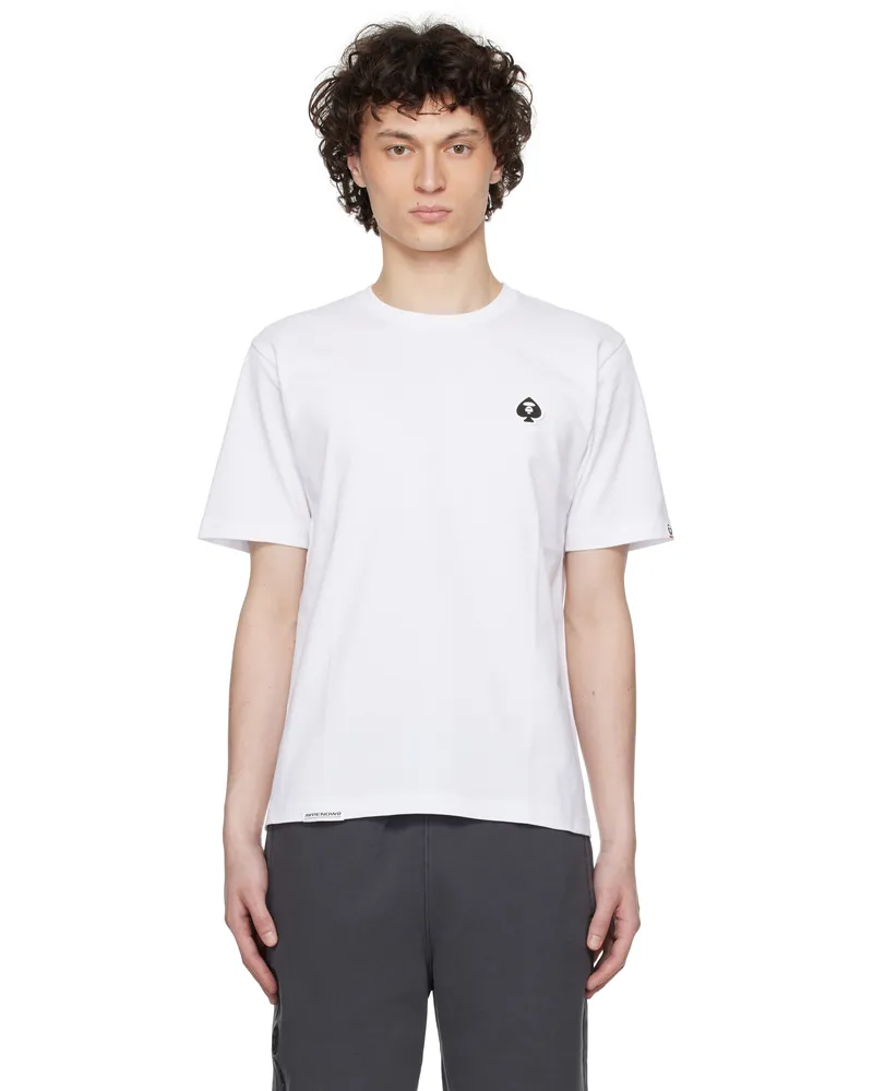 AAPE by A Bathing Ape White Spades 'AAPE Now' T-shirt Whx