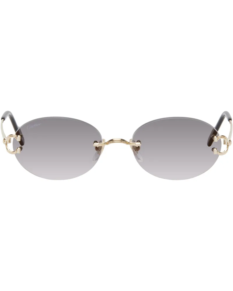 Cartier Gold 'Décor C Classique de Cartier' Sunglasses 001