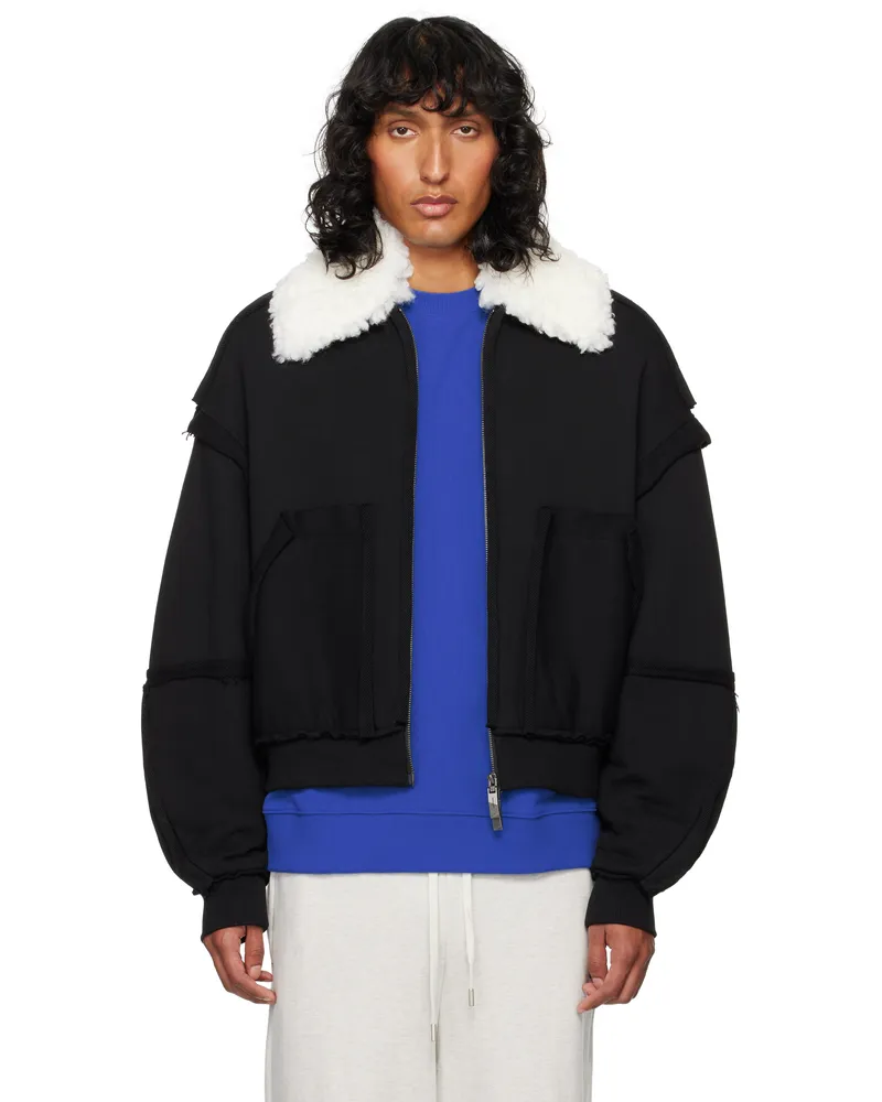 Adererror Black Raw Edge Jacket Noir
