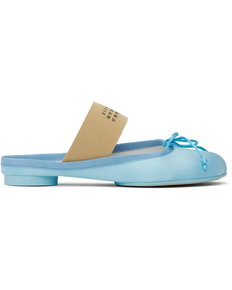Maison Margiela Blue Satin Ballerina Mules T6231