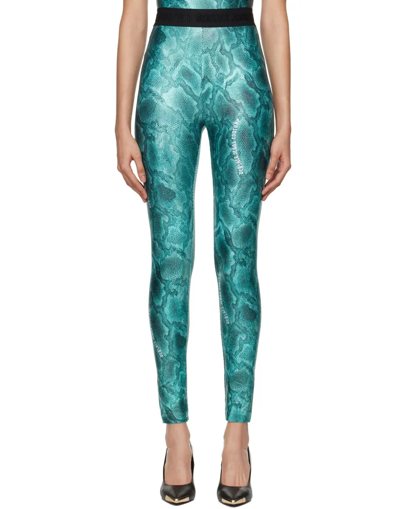 Versace Jeans Blue Printed Leggings E188